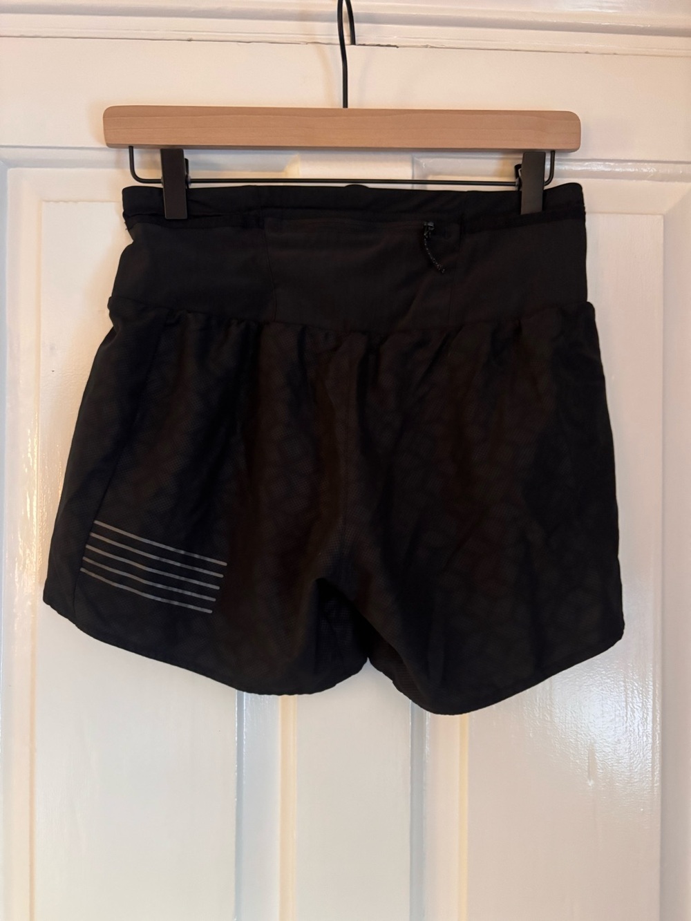 Salomon Black Women's Athletic Running Shorts with Reflective Stripes